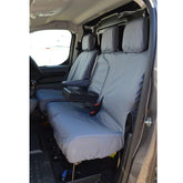 Toyota Proace 2016 On Driver And Front Double Passenger Seat Covers With Worktray - Grey